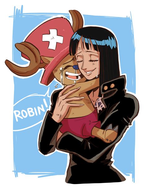 Nico Robin and Chopper funny cute moments. Robin being like a。